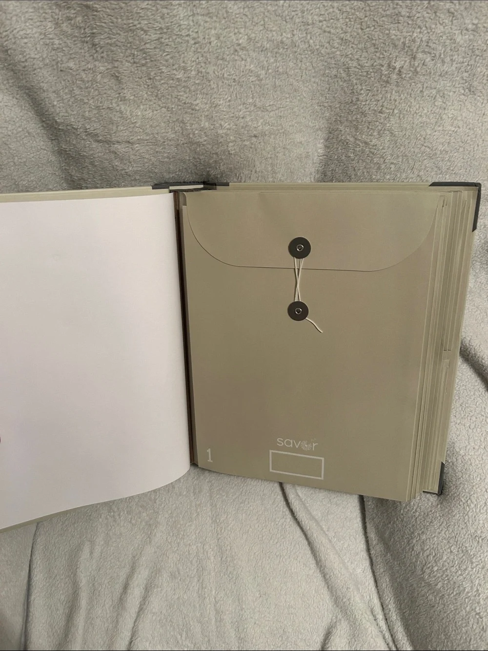 Neutral Gray and Cream Office Binder Folder